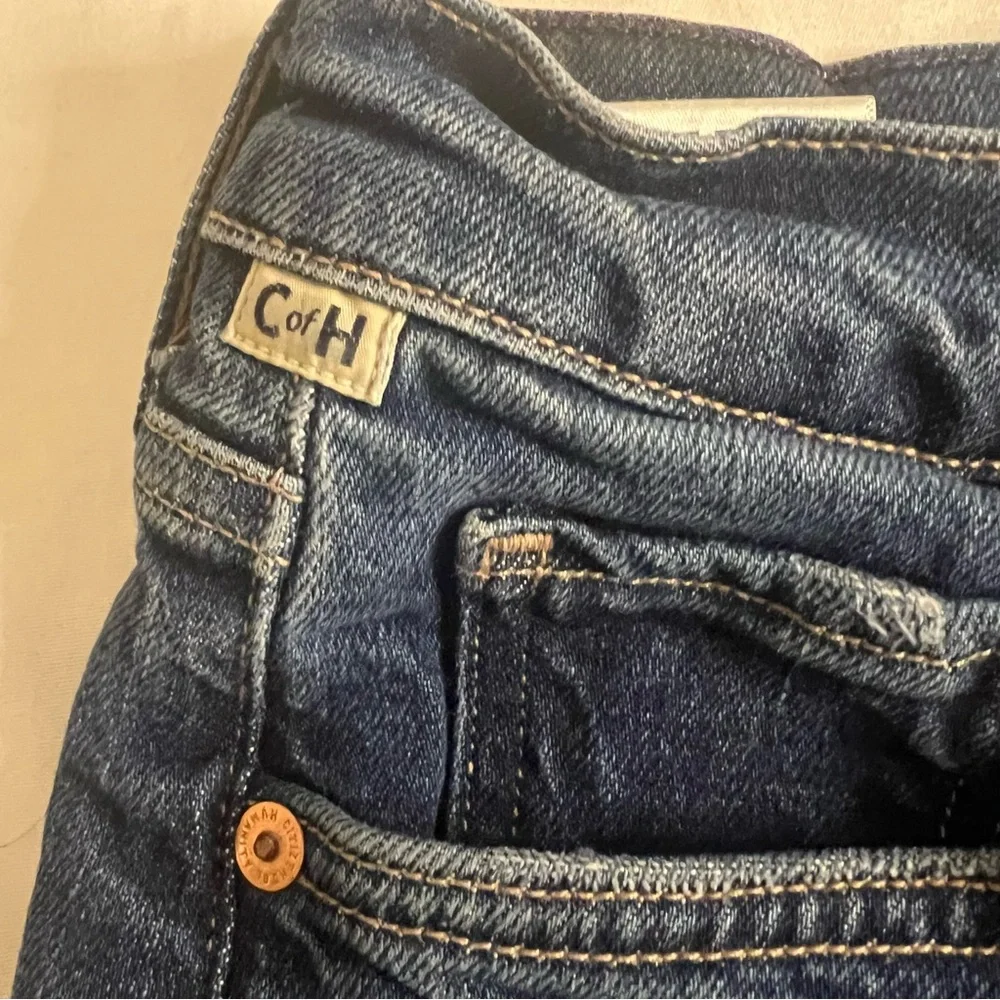 Citizens of Humanity Demy Cropped Flare Jeans Size‎ 31 Raw Hem Stretch Denim